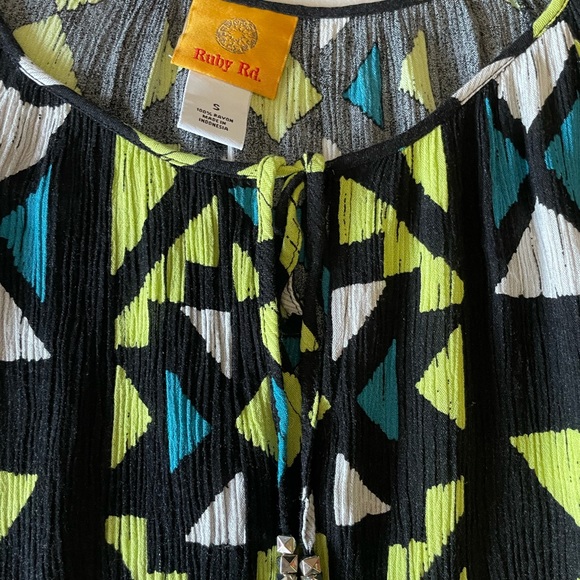 Ruby Rd black multicolored top - size small - Picture 2 of 2